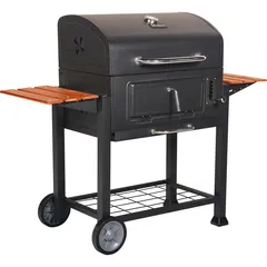 Asador de Carbón con Tapa y Bandejas
