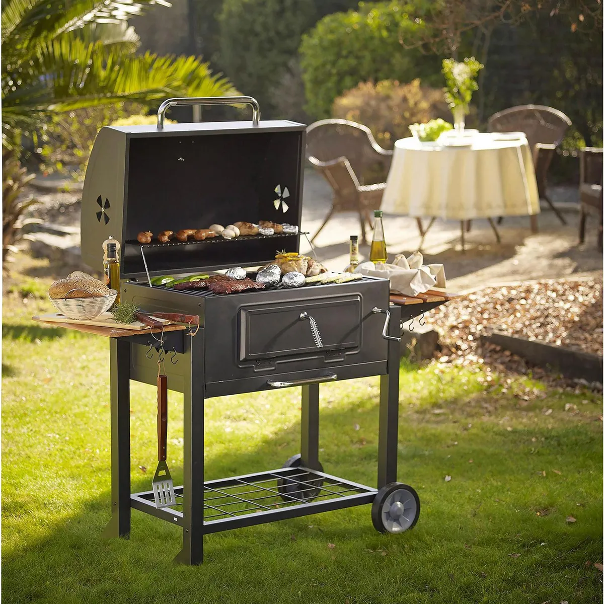 Asador de Carbón con Tapa y Bandejas, marca Mr Beef - Foto 2