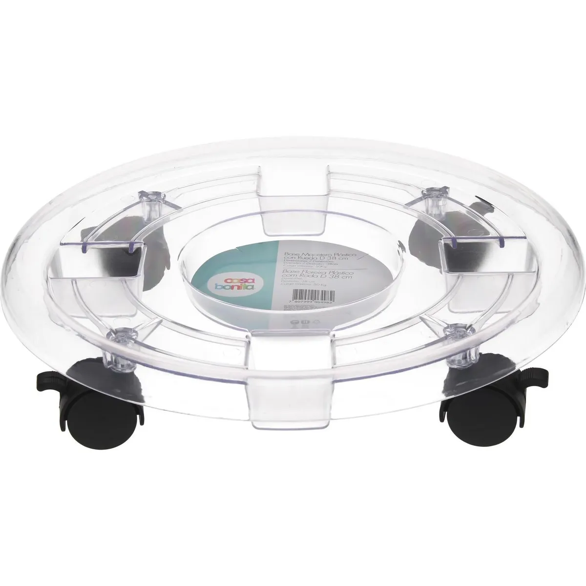 Casa Bonita - Base maceta plástica c/ruedas 38 cm