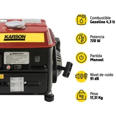 Generador Eléctrico a Gasolina 4.3 L 720 W Karson