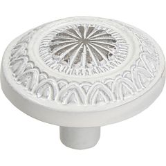 Jaladera de 34 mm plata con patina blanca