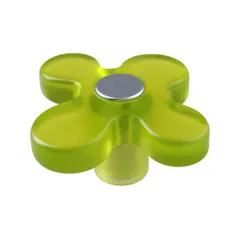 Perilla de flor verde pistache cromo mate