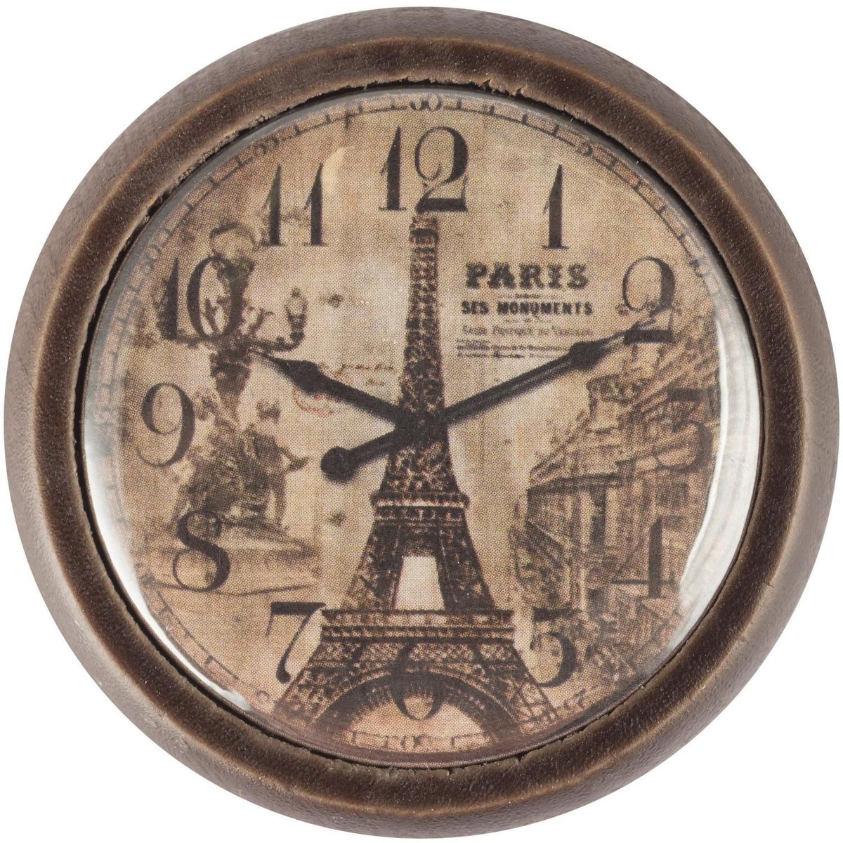 Fixser - Jaladera 40 mm madera nogal reloj Eiffel