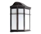 Arbotante Rust 100W negro 1luz E27 metal IP44 25cm