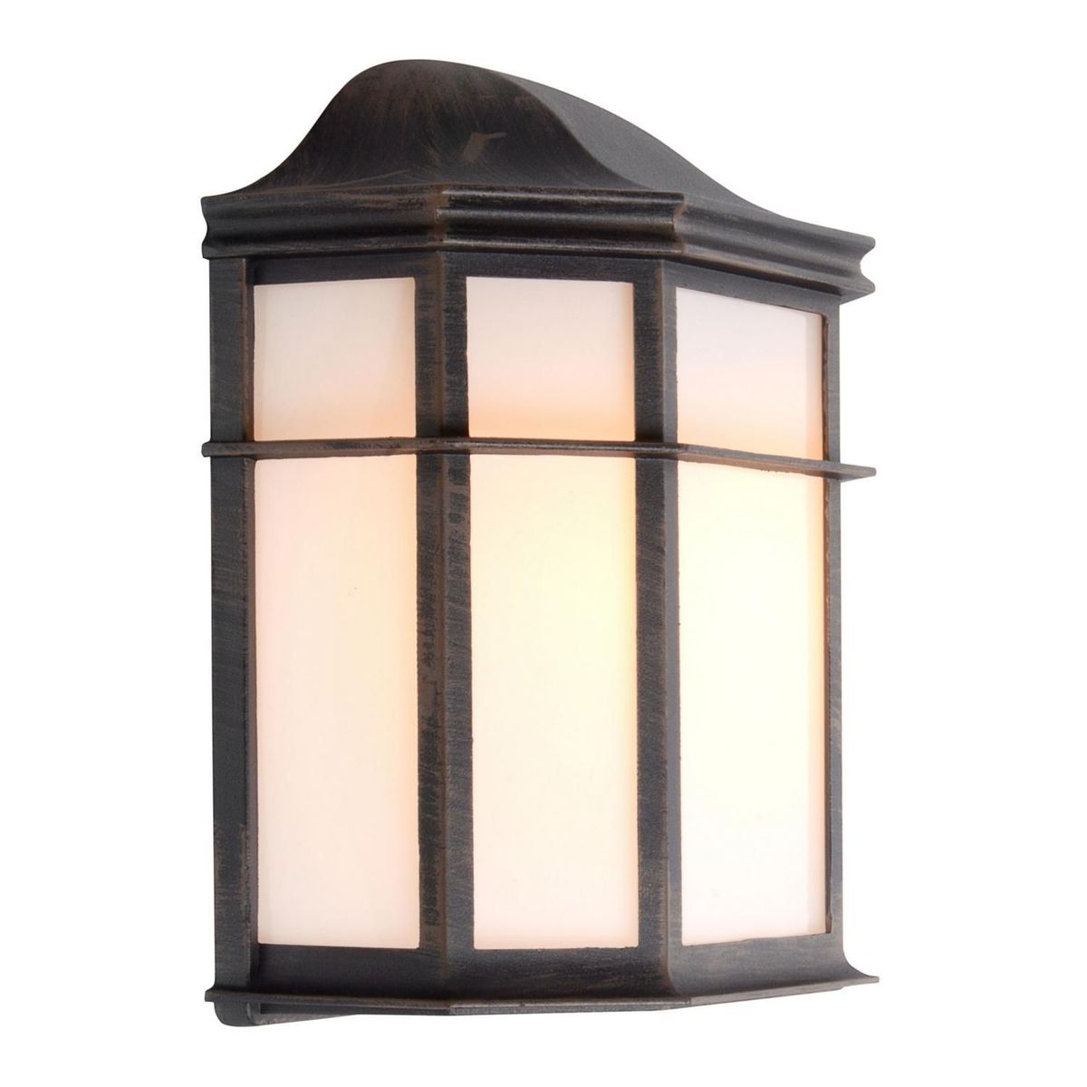 Just Home Collection - Arbotante Rust 100W negro 1luz E27 metal IP44 25cm