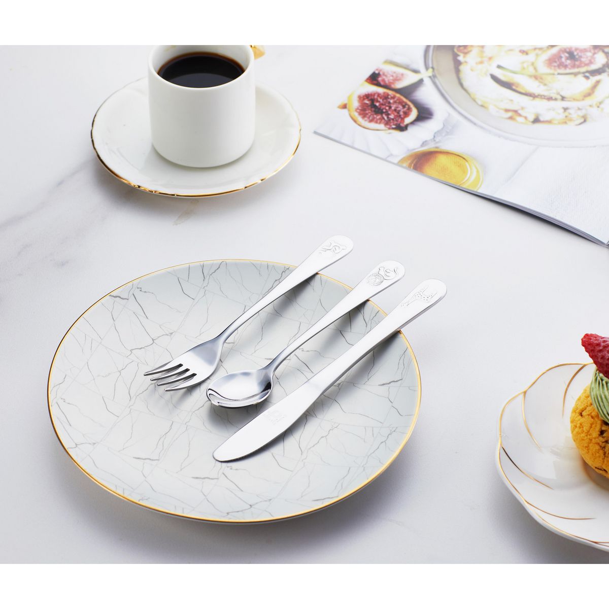 Just Home Collection - Juego de 3 cubiertos infantil HC