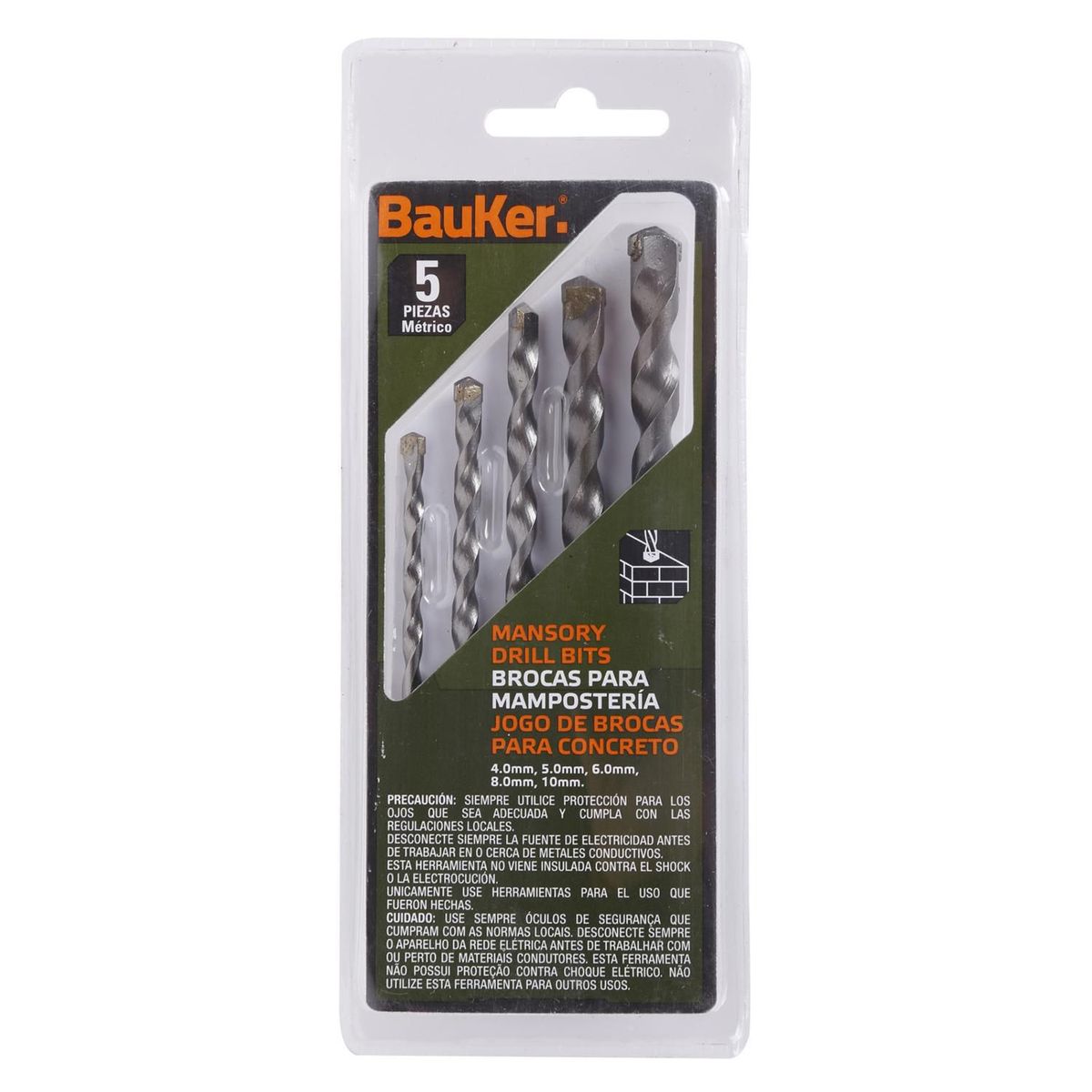 Set 5 brocas mamposteria bauker, marca  - Foto 2
