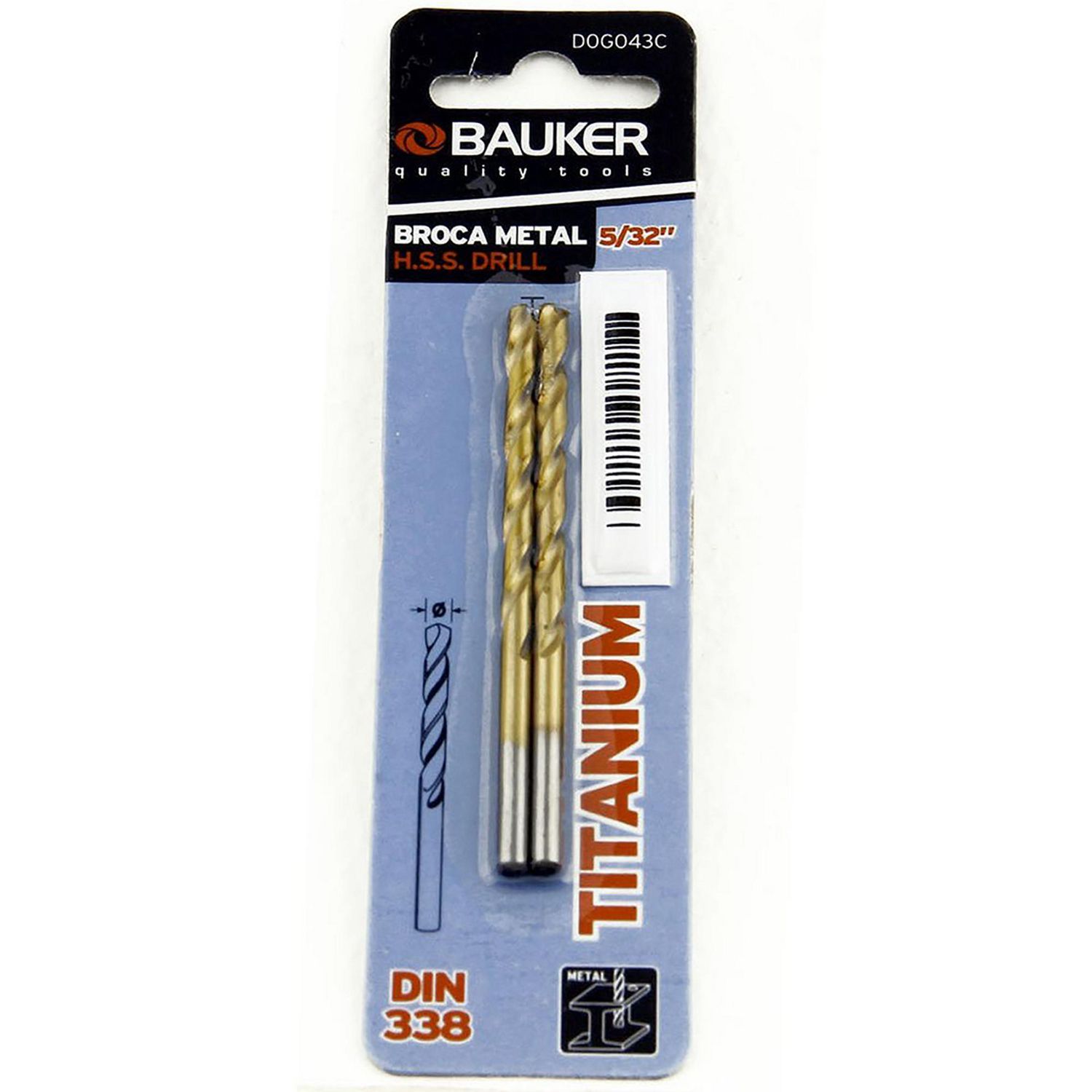  - Set 2 brocas hss 5/32pg bauker