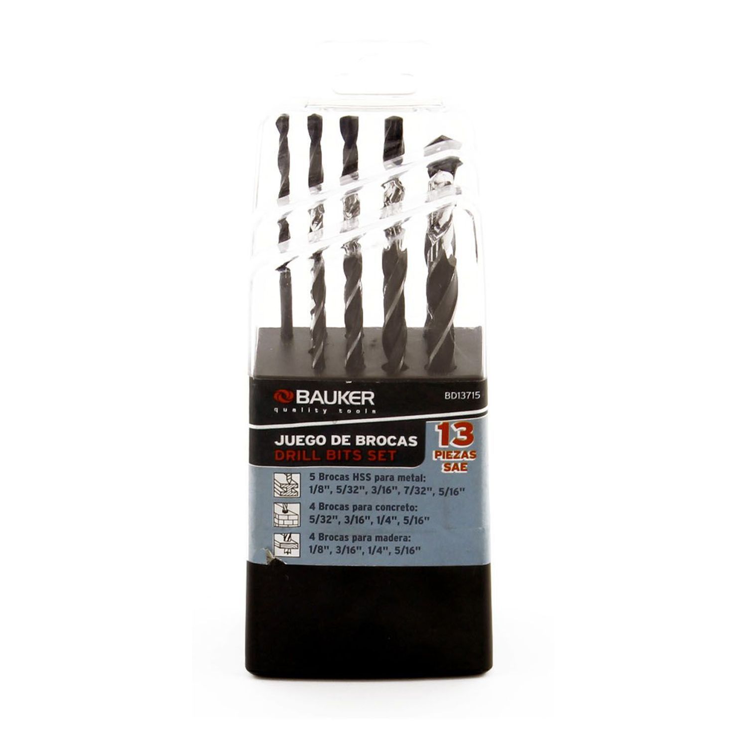  - Set 13 Brocas para Taladro Bauker
