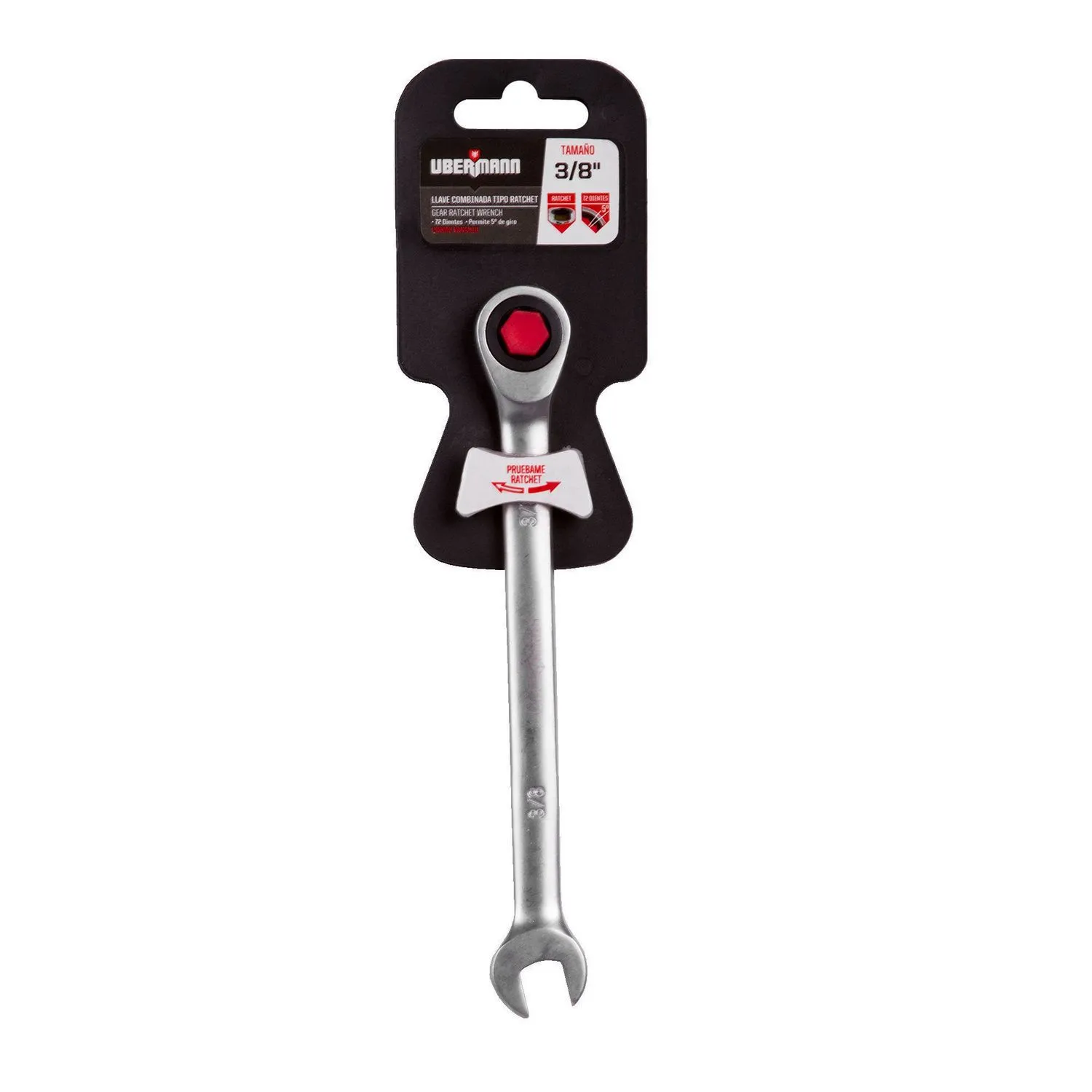 Ubermann - Llave 3/8pg combinada tipo ratchet ubermann