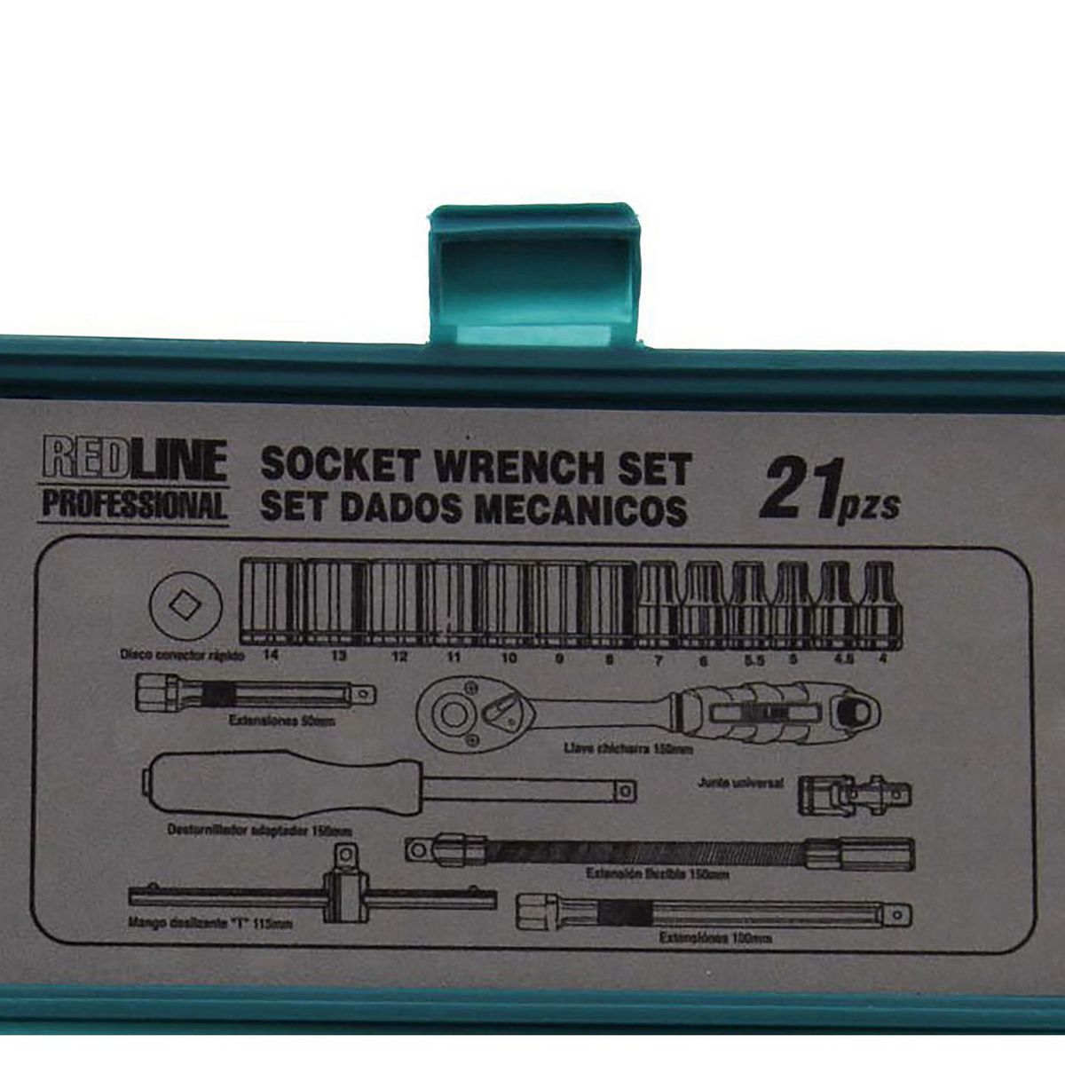 Redline - Juego Mecanico 21 Piezas 1/4 mm Redline