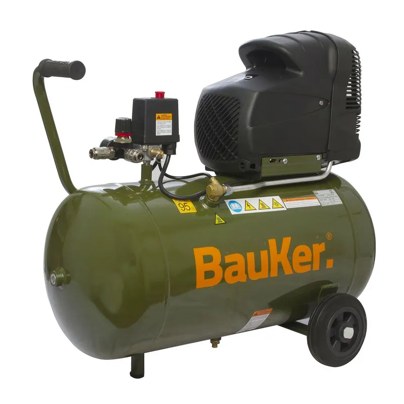 Bauker - Compresor c/kit 3hp max 50lt  116psi 6cfm bauker