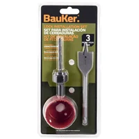 Set instalar cerraduras madera 3pzs bauker