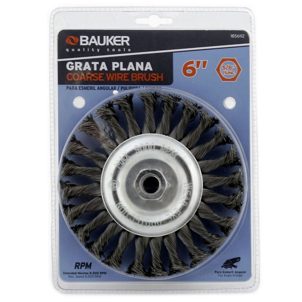  - grata 6pg plana entorchada 5/8 bauker