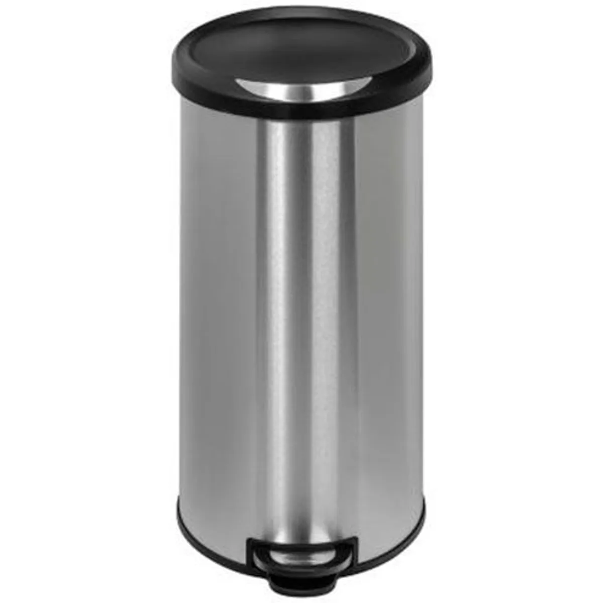 Just Home Collection - Bote de Basura Metálico con Pedal de 30L Plata