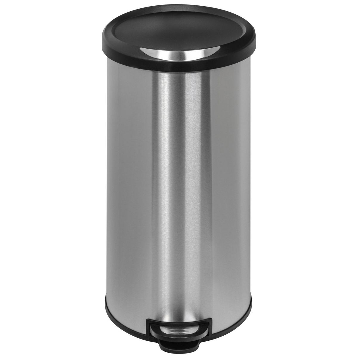 Just Home Collection - Bote de Basura Metálico con Pedal de 30L Plata