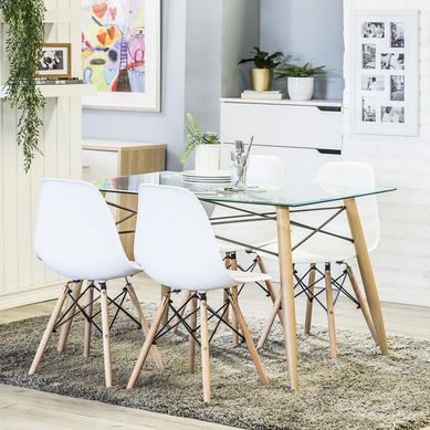 Set Comedor con 4 Sillas Soar 120X80X76 cm