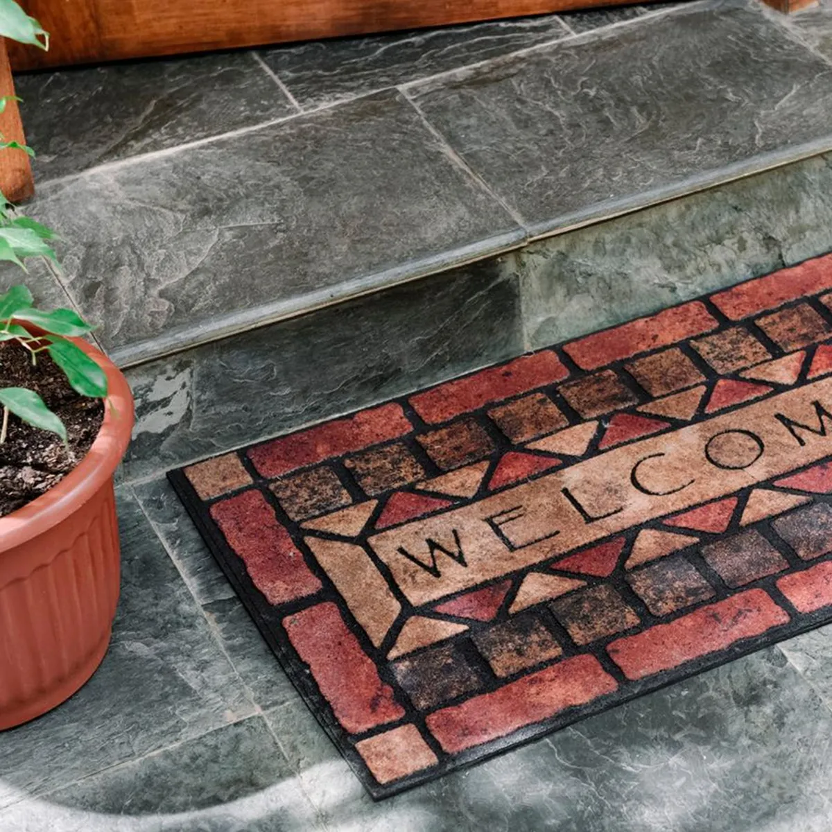 Tapete de Entrada Welcome 45 x 75 cm, marca Just Home Collection - Foto 2
