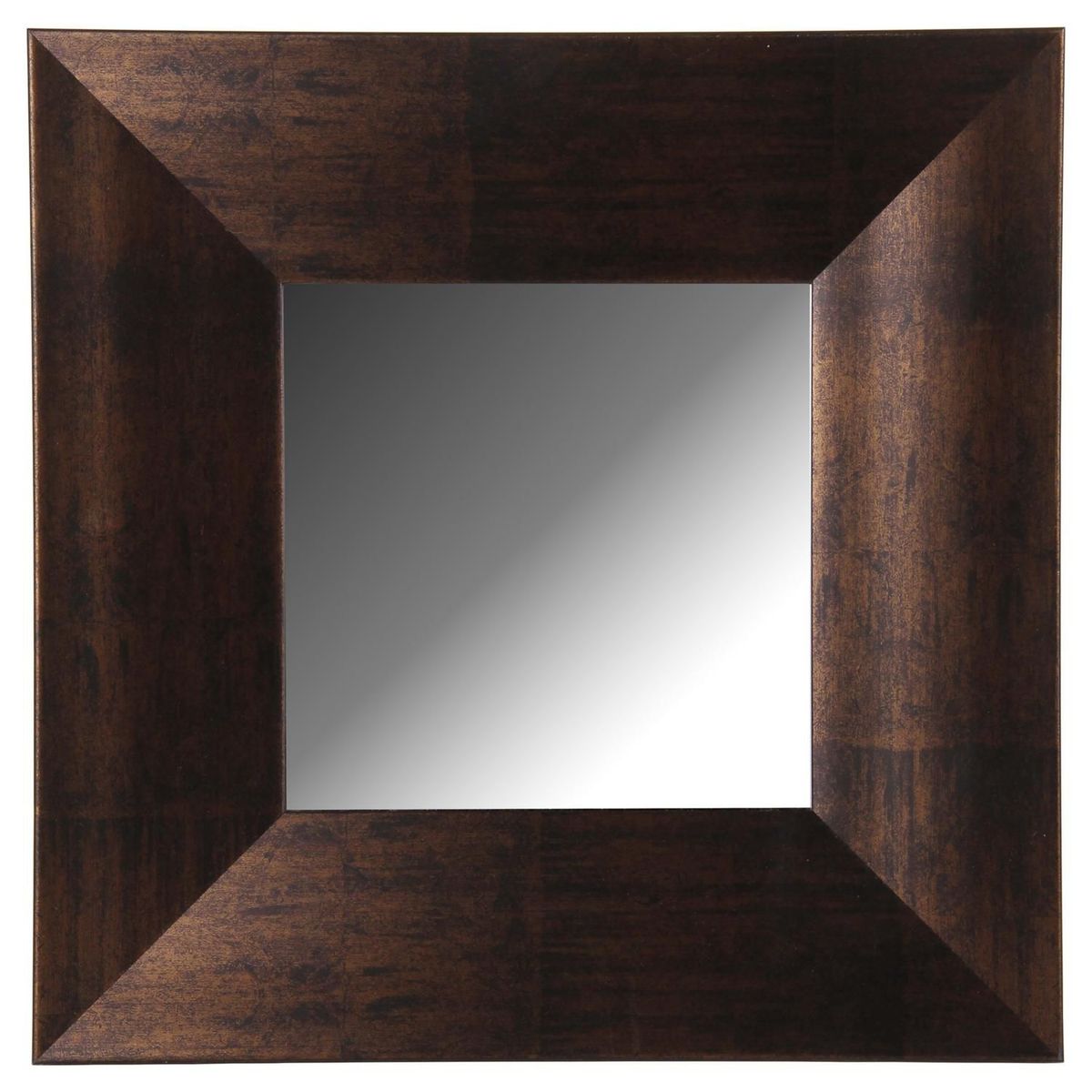 Just Home Collection - Espejo Decorativo Cuadrado Marron de 40 x 40 cm Café
