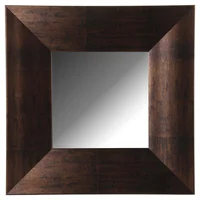 Espejo Decorativo Cuadrado Marron de 40 x 40 cm Café