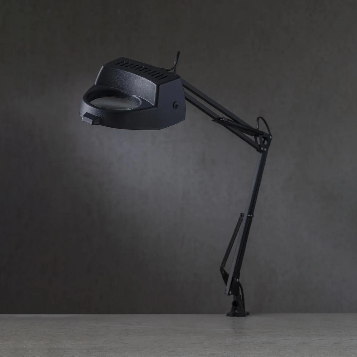 Casa Bonita - Lámpara de Escritorio Lupa Negro 40W E27