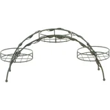 Porta maceta metal diseño hoja olivo 67 x 22 X 29 cm