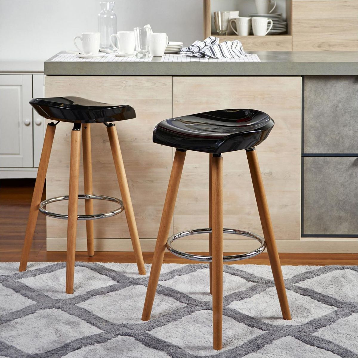 Silla bar Coure Negra, marca Just Home Collection - Foto 2