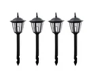 Pack4 estaca solar led pagoda