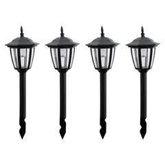 Pack4 estaca solar led pagoda