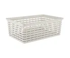 Canasta decorativa taupé larga de 9 lt