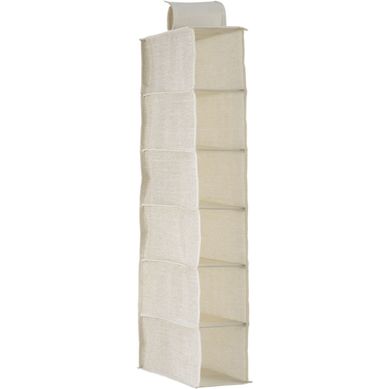 Organizador de tela con 6 repisas 15 x 30 x 84 cm
