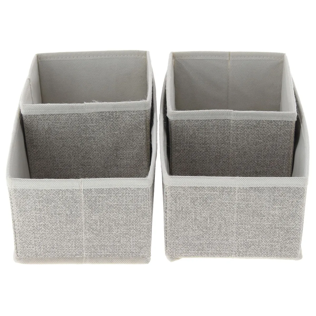 Set de 4 organizadores de tela, marca Just Home Collection - Foto 2