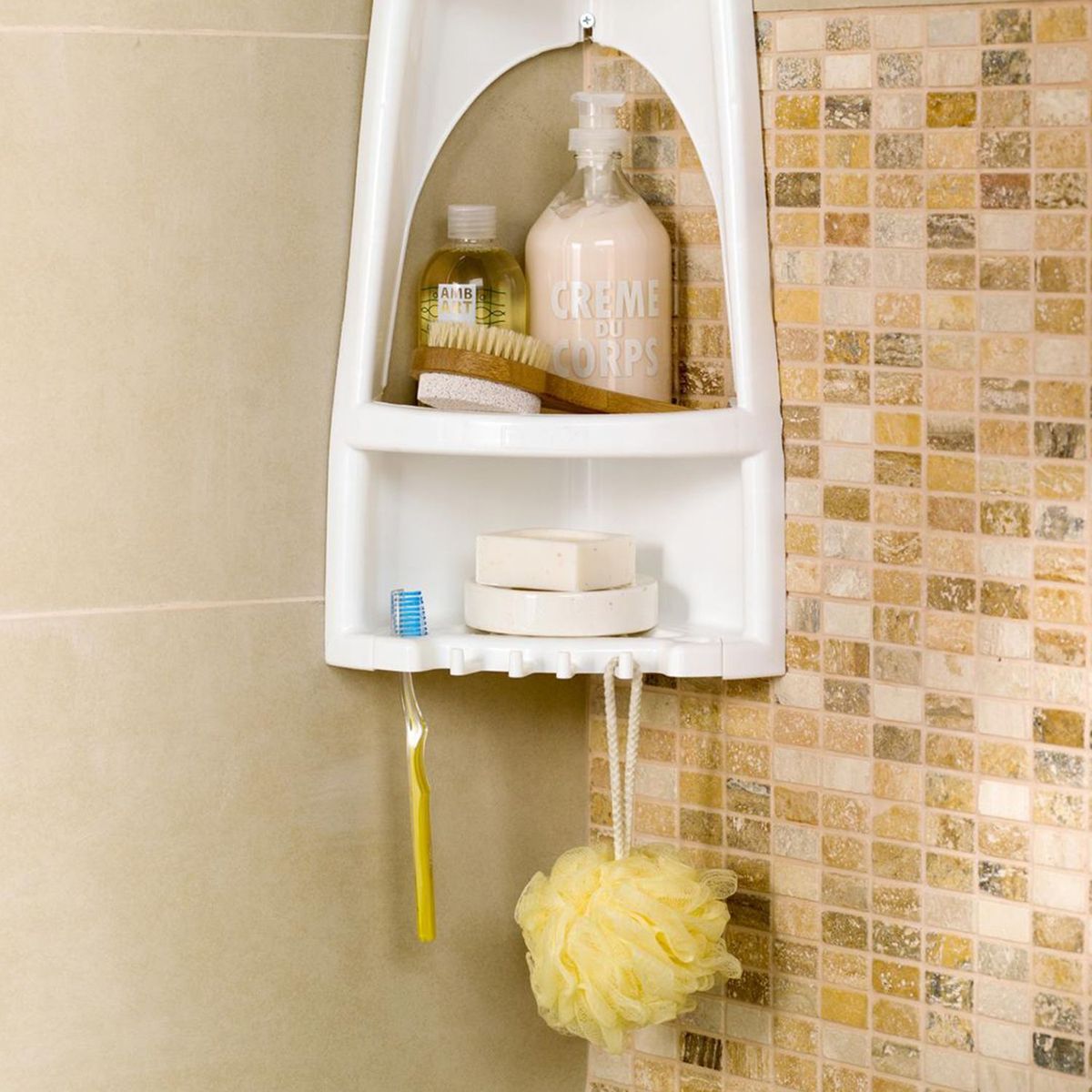 Rimax - Esquinero blanco para baño