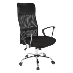 Silla pc Malla respaldo alto negro