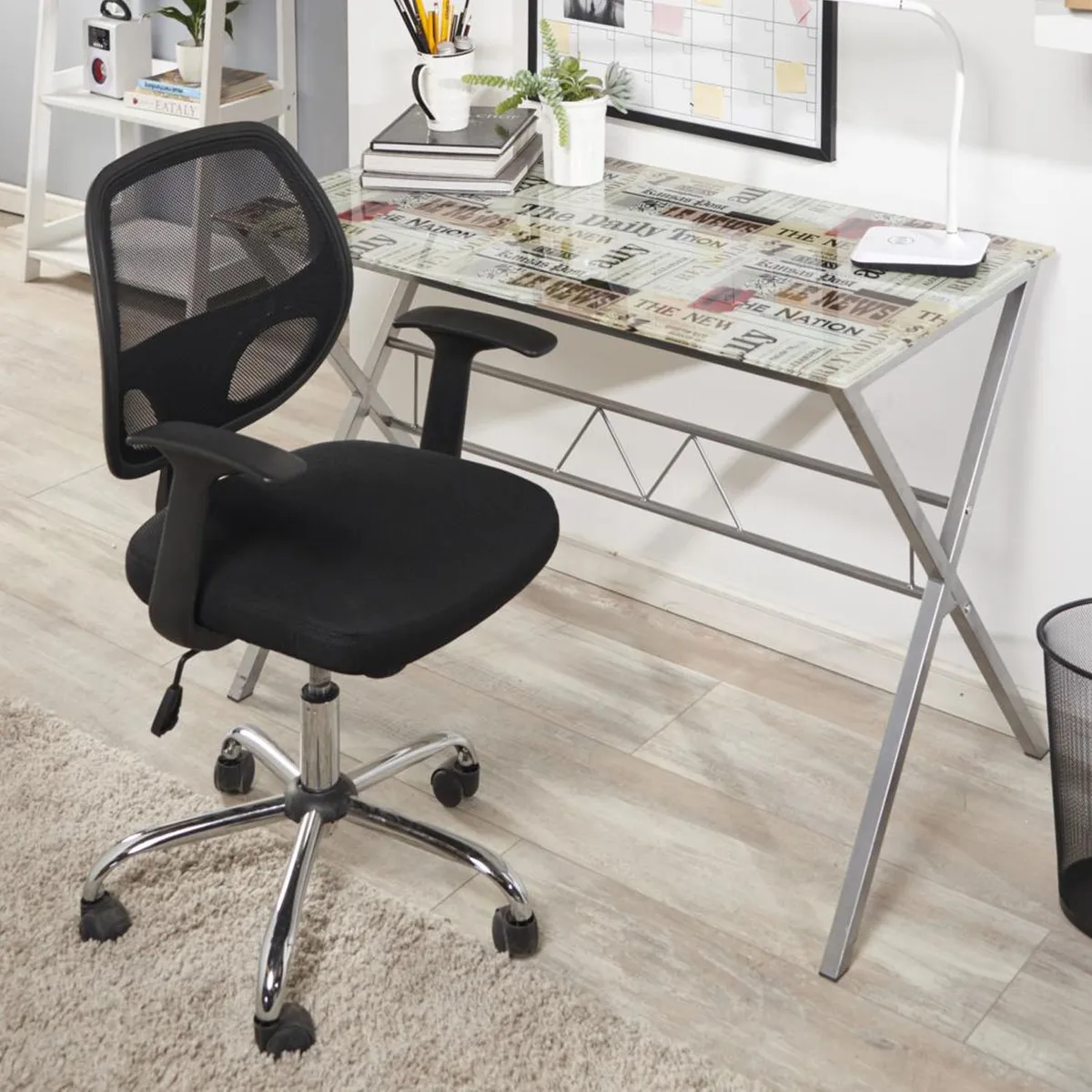 Just Home Collection - Silla PC Verona Negra