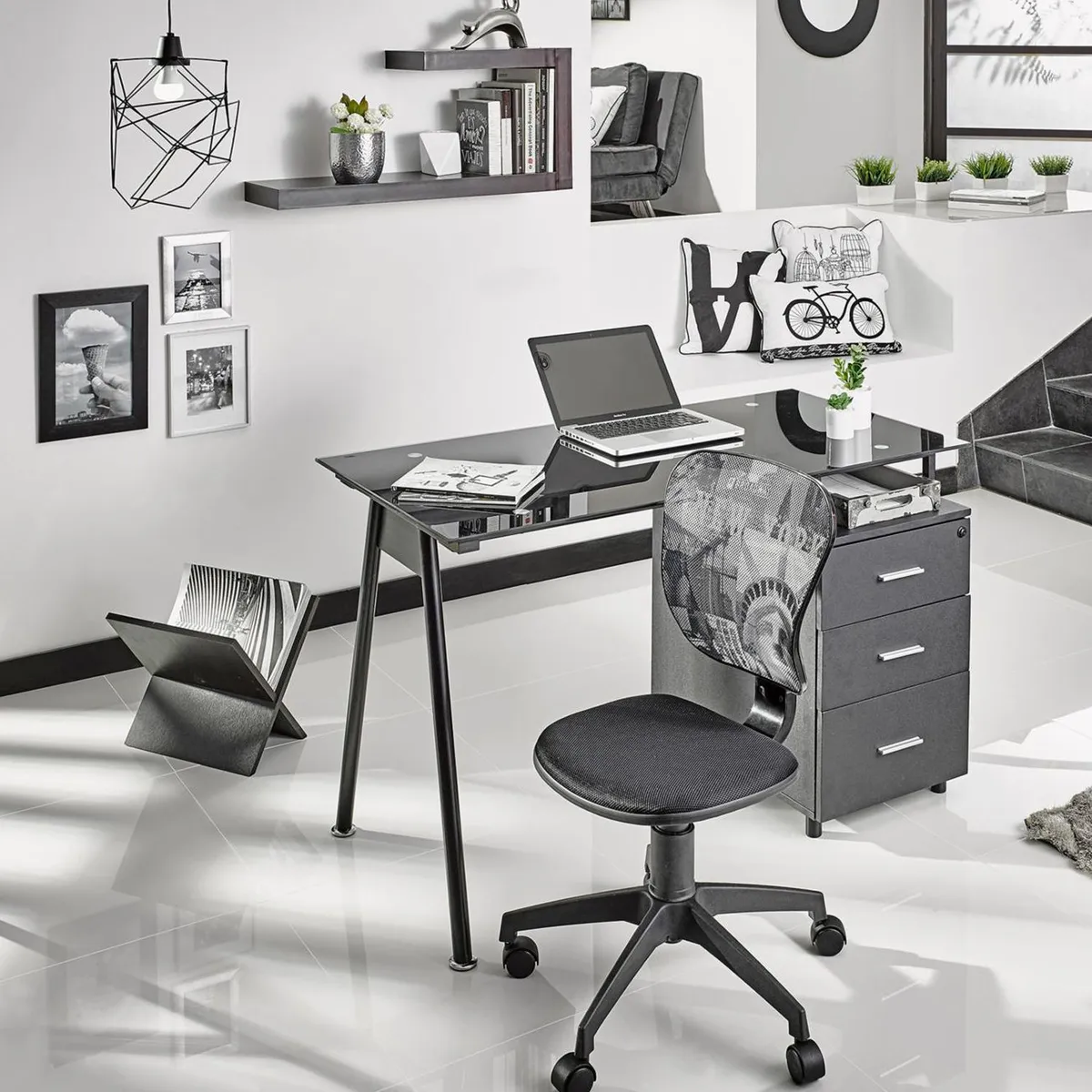 Escritorio Tripoli Negro, marca Just Home Collection - Foto 2