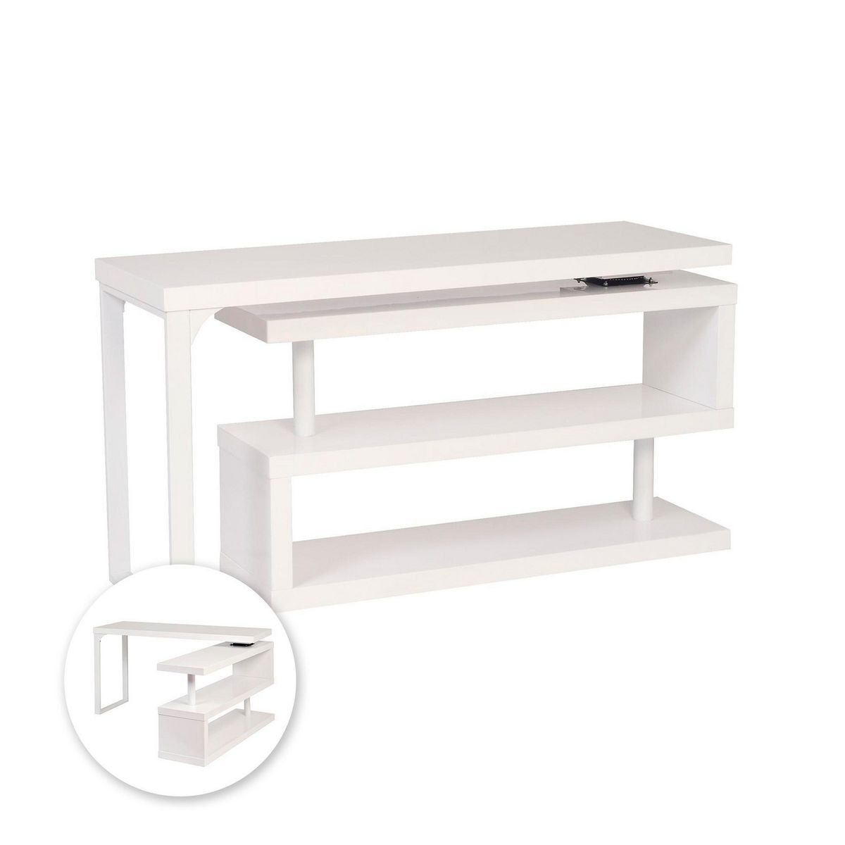 Escritorio Barcelona Blanco, marca Just Home Collection - Foto Principal