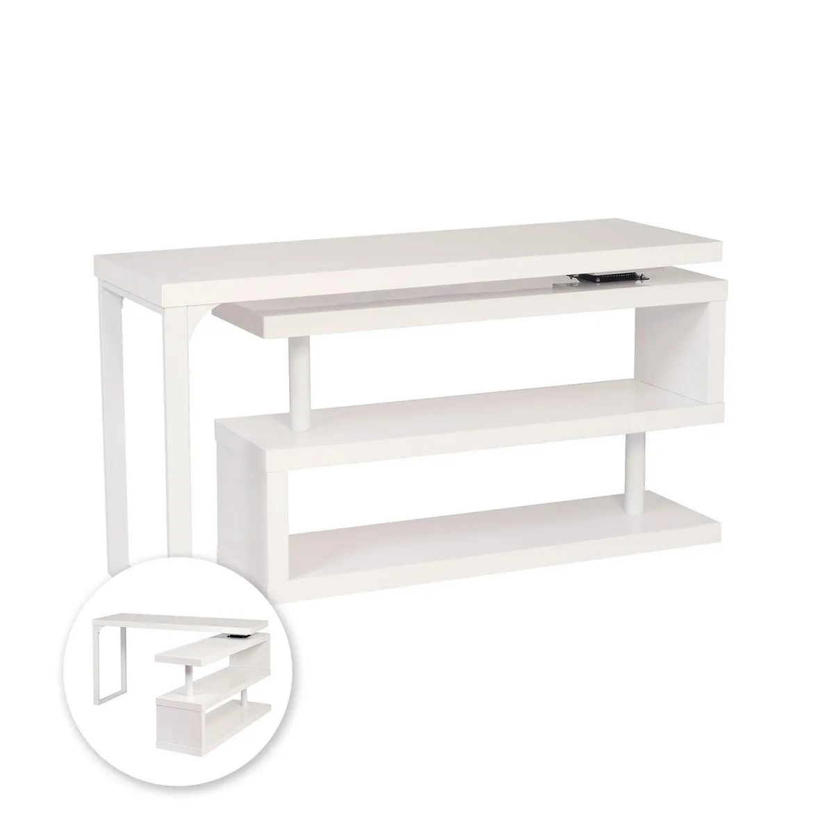 Escritorio Barcelona Blanco, marca Just Home Collection - Foto Principal