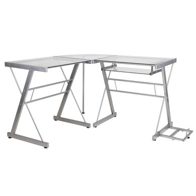 Escritorio esquinero de vidrio