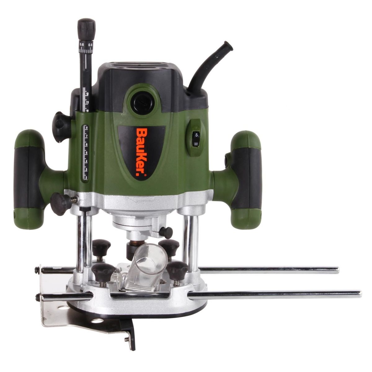 Bauker - Router 1500W de 8000 a 25000 RPM + 6 Fresas Bauker