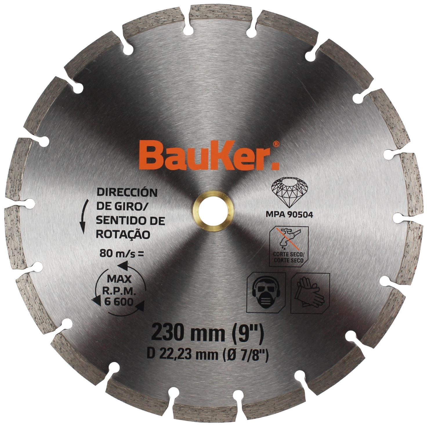  - Disco Diamantado Segmentado 9Pg Bauker