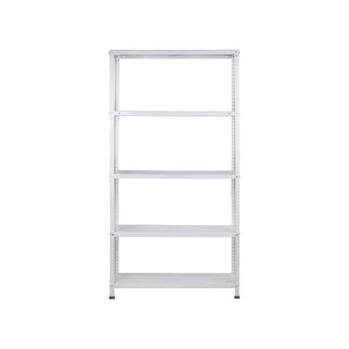 Estante de metal blanco con 5 repisas 90 x 180 x 30 cm