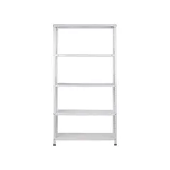 Estante de metal blanco con 5 repisas 90 x 180 x 30 cm