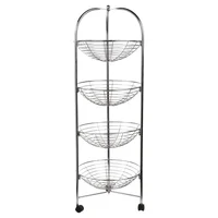 Carro 4 canastos cromado