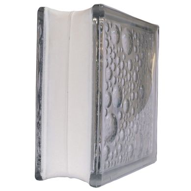 Bloque de Vidrio Burbuja 19 x 19 x 8 cm.