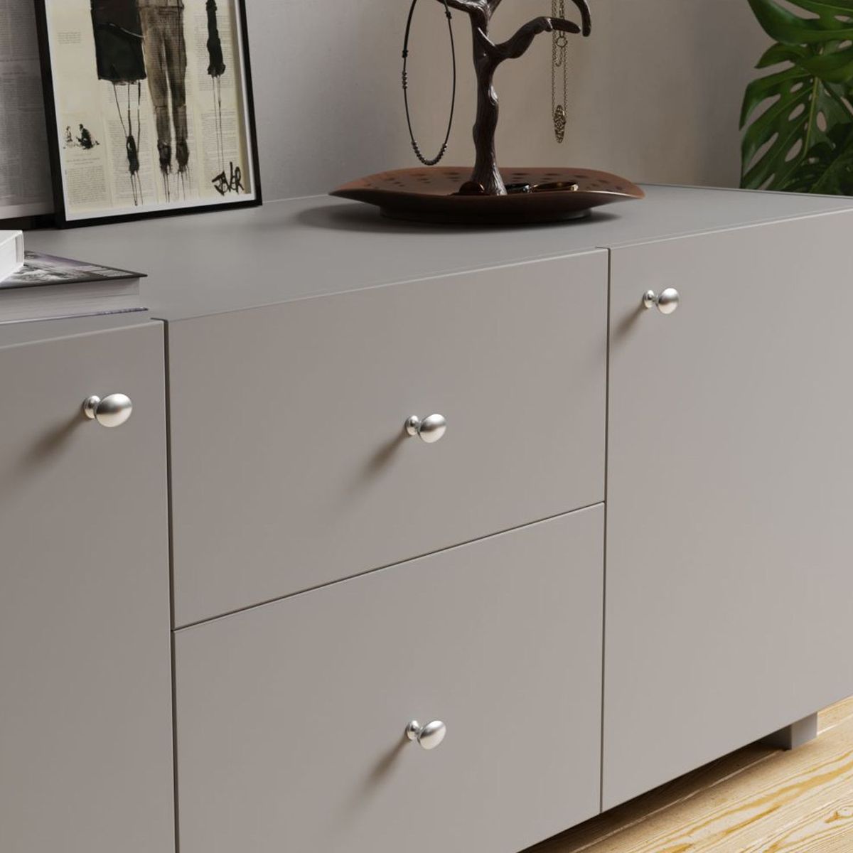 Fixser - Jaladera Ovalado 27 mm cromo mate