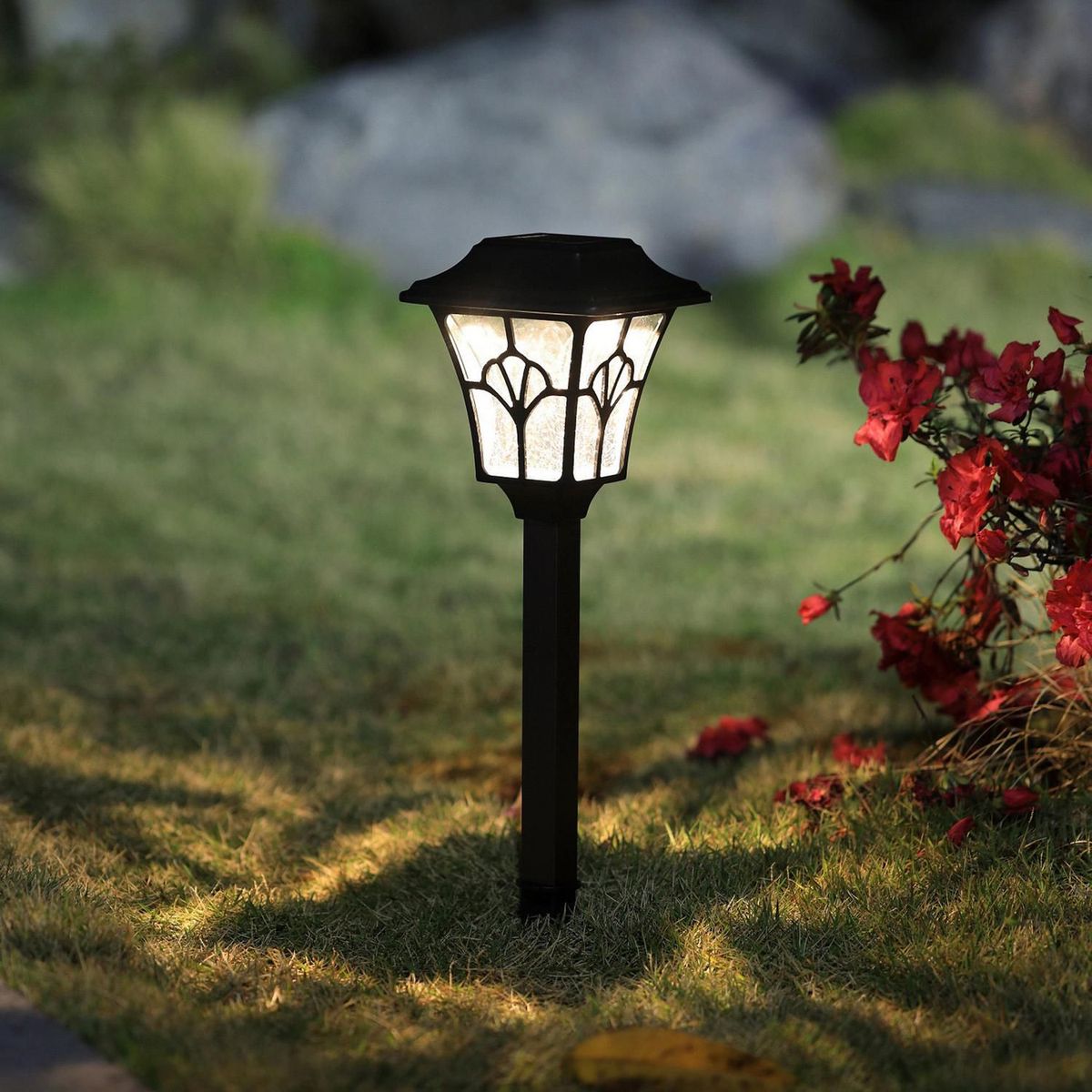 Estaca Solar Led Vintage Color Negro, marca Just Home Collection - Foto 2