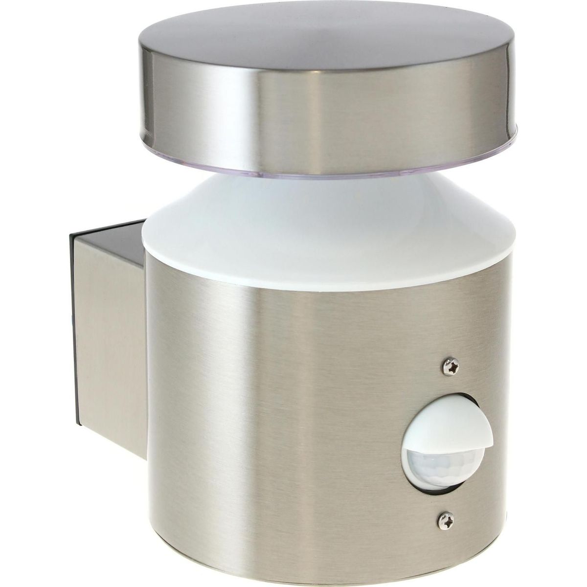 Arbotante exterior Atenas led sensor 6W plata neutra 600lm metal 12cm, marca Just Home Collection - Foto Principal