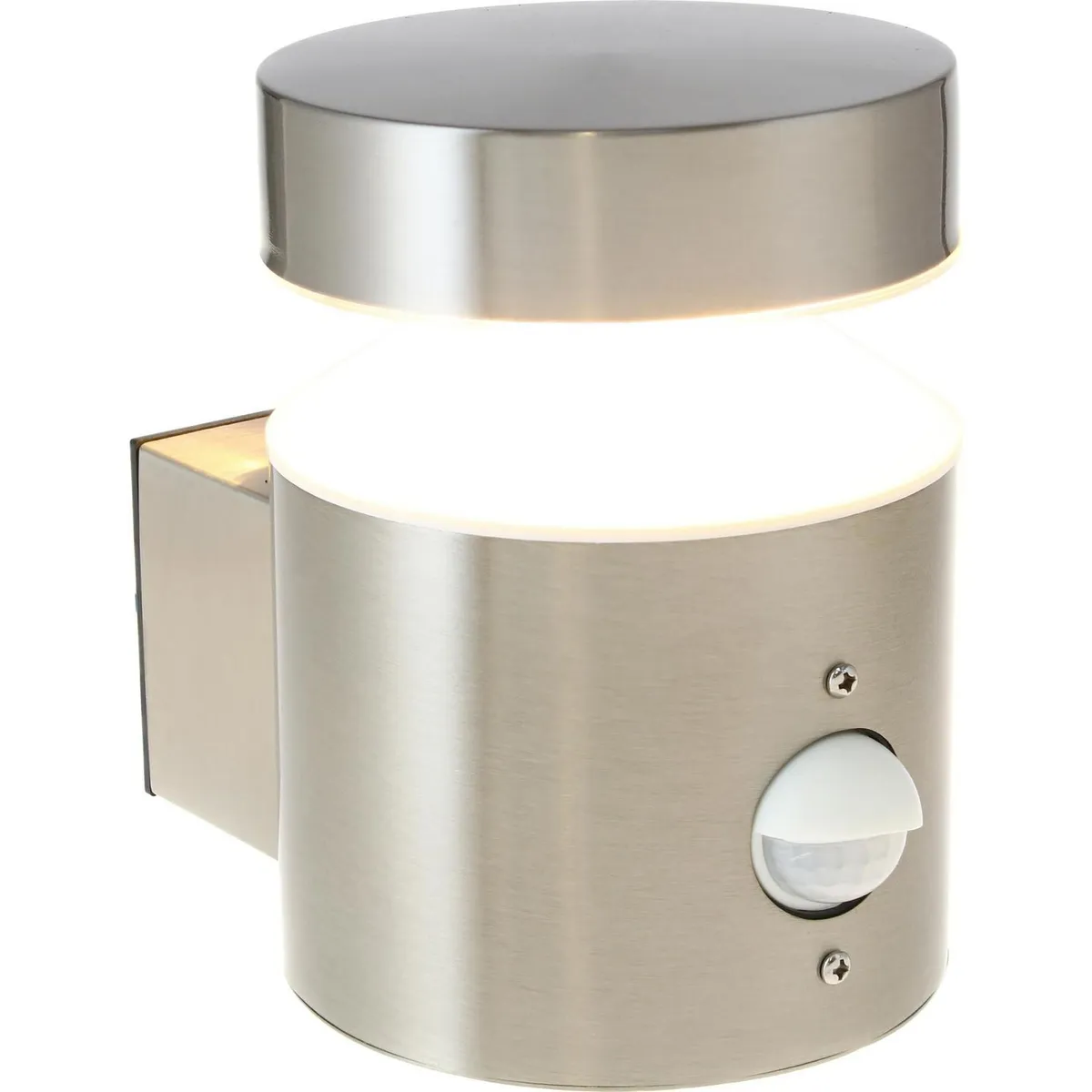 Arbotante exterior Atenas led sensor 6W plata neutra 600lm metal 12cm, marca Just Home Collection - Foto 2