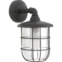 Arbotante Kyoto 60W negro 1luz E27 metal IP44 30cm
